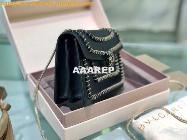 Replica Bvlgari Serpenti Forever Mini Bag with Woven Chain Décor 28804 6