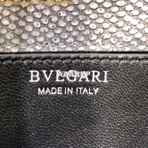 Replica Bvlgari Serpenti Forever Pochette Chain 290329 Charcoal Diamon 6