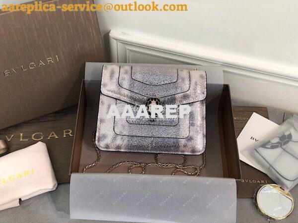 Replica Bvlgari Serpenti Forever Small Bag in Crystal Rose Metallic Ka