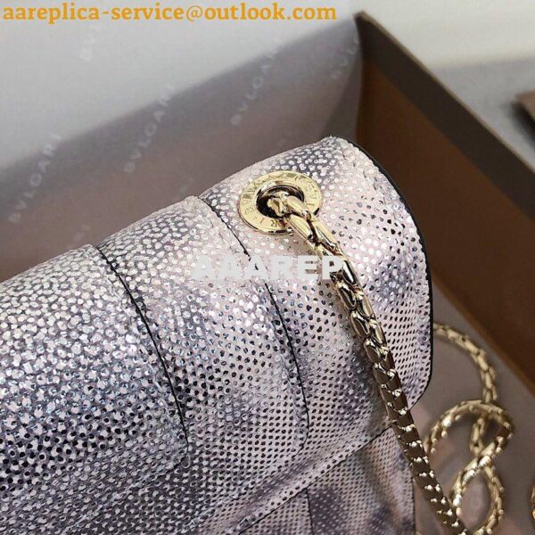 Replica Bvlgari Serpenti Forever Small Bag in Crystal Rose Metallic Ka 8