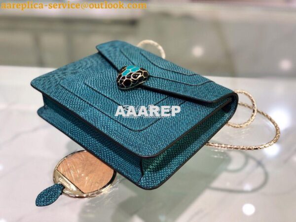 Replica Bvlgari Serpenti Forever Small Bag in Deep Jade Metallic Karun 3