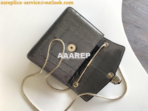 Replica Bvlgari Serpenti Forever Small Bag in Onyx Metallic Karung Sna 6