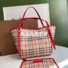 Replica Burberry The Small Canter In Haymarket Check 2 in 1 Brown