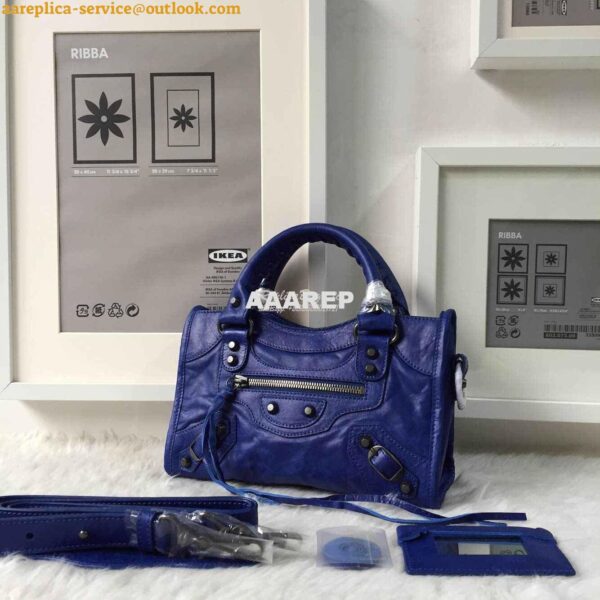 Replica Balenciaga Classic City Blue