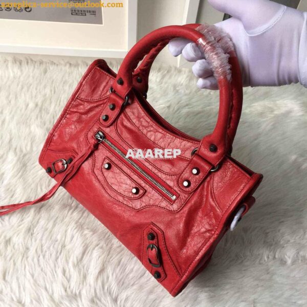 Replica Balenciaga Classic City claret red 9