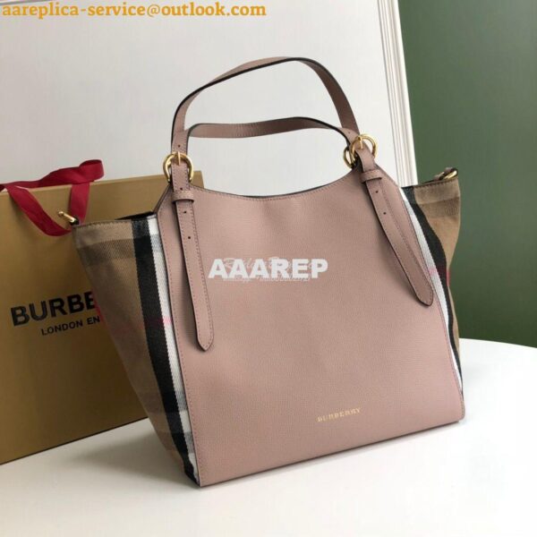 Replica Burberry The Small Canter in Leather and House Check Rose 3