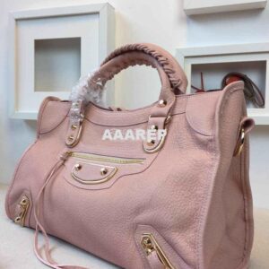 Replica Balenciaga Classic Goatskin Metallic Edge City Powder Pink 2