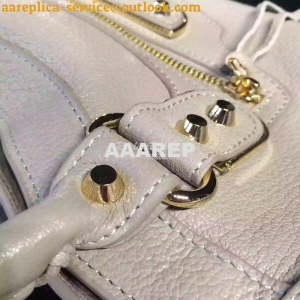 Replica Balenciaga Classic Goatskin Metallic Edge City White 7