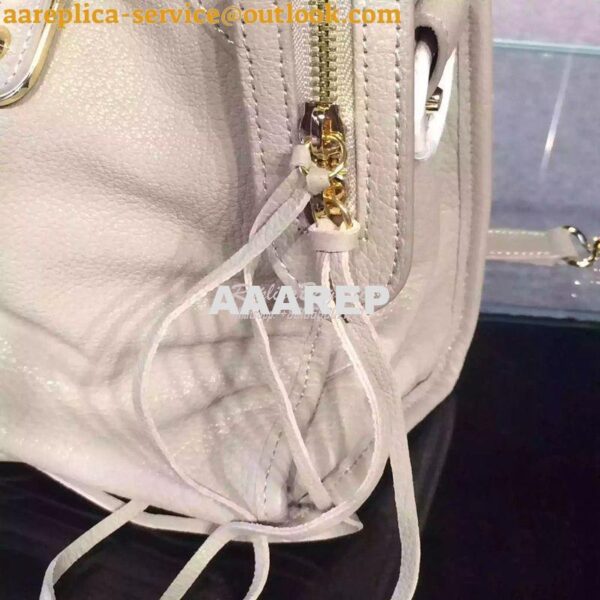 Replica Balenciaga Classic Goatskin Metallic Edge City White 9