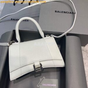 Replica Balenciaga 593546 Hourglass Small Top Handle Bag White