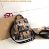 Replica Burberry The Small Reversible Tote in Haymarket Check and Leat