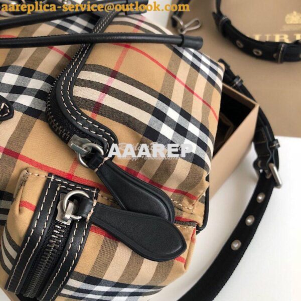 Replica Burberry The Small Rucksack in Vintage Check and Leather 5