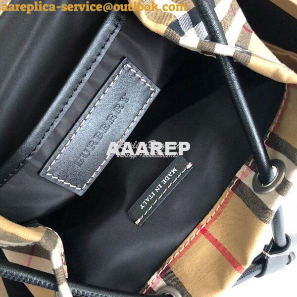 Replica Burberry The Small Rucksack in Vintage Check and Leather 10