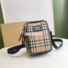 Replica Burberry Vintage Check and Leather Wallet with Detachable Stra 2