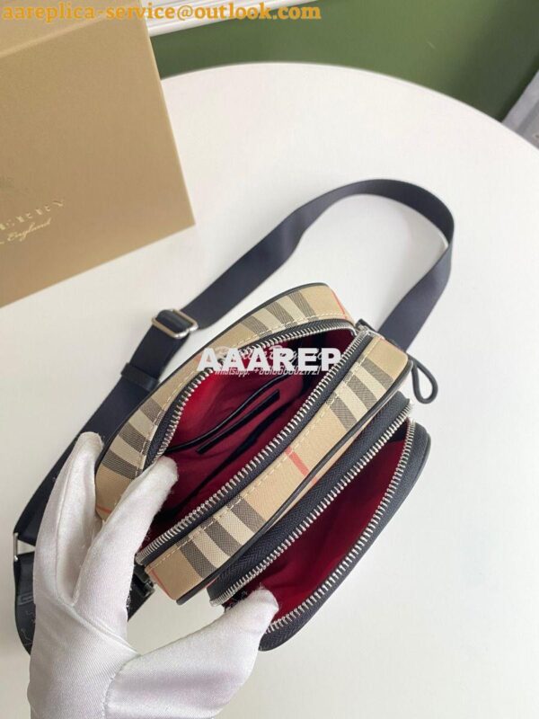 Replica Burberry Vintage Check and Leather Crossbody Bag 80233811 8