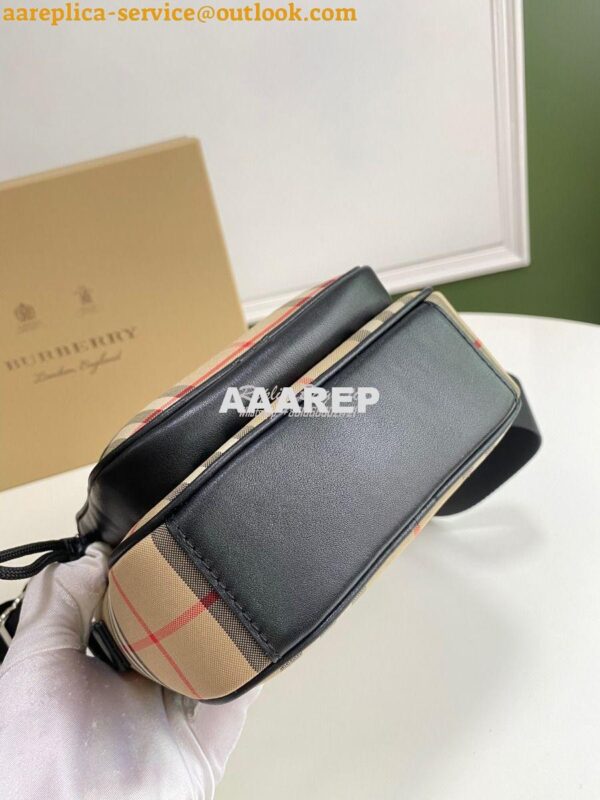 Replica Burberry Vintage Check and Leather Crossbody Bag 80233811 10