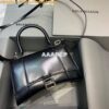 Replica Balenciaga 593546 Hourglass Small Top Handle Calfskin Bag Gray 2