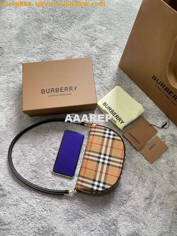 Replica Burberry Vintage Check Cotton Olympia Pouch 80434051 2