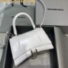 Replica Balenciaga 593546 Hourglass Small Top Handle Calfskin Bag White