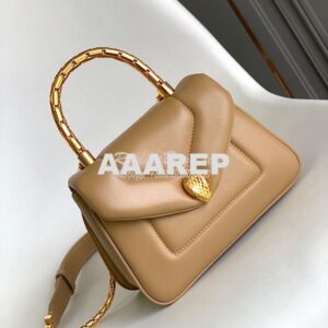 Replica Bvlgari Serpenti Reverse Top Handle 292127 Brown 2