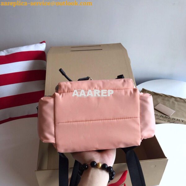 Replica Burberry The Medium Rucksack in Logo Print Nylon 80116201 Rose 9