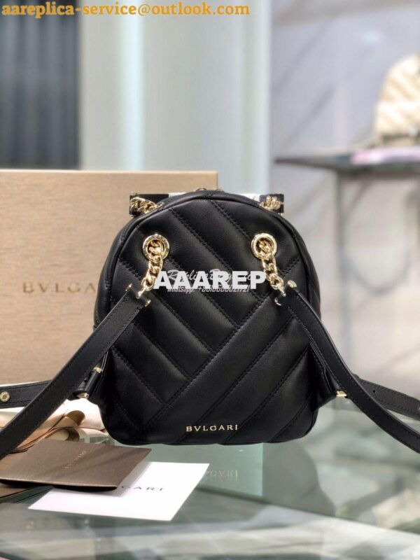 Replica Bvlgari Serpenti Serpenti Cabochon Backpack 288735 Black 7