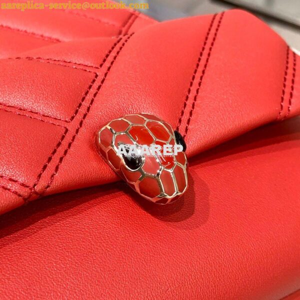 Replica Bvlgari Serpenti Serpenti Cabochon Backpack 288735 Red 7