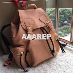 Replica Burberry The Medium Rucksack in pale apricot Deerskin with Res