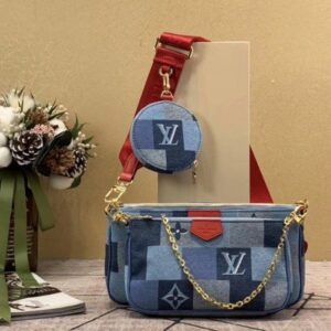 Replica Louis Vuitton Multi Pochette Accessoires Monogram Denim M44990 BLV478 2