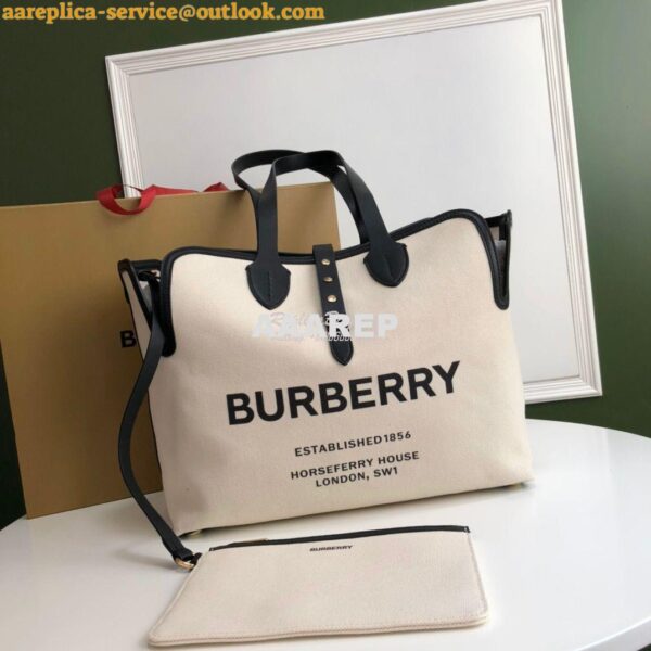 Replica Burberry The Medium Soft Cotton Canvas Belt Bag 80313181 Black 3