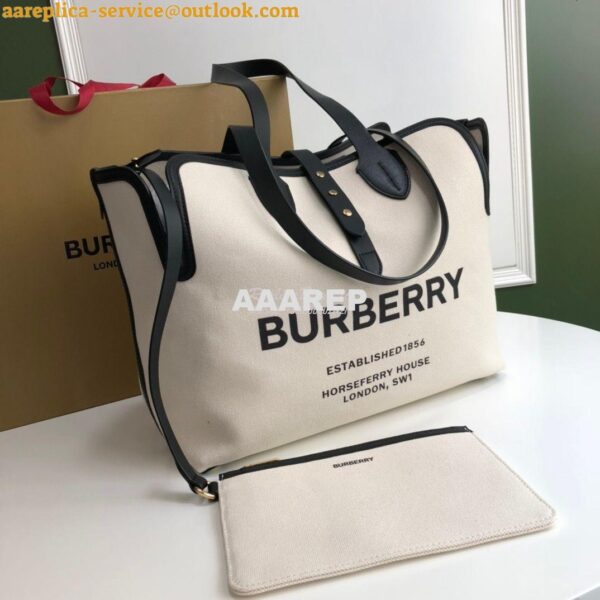 Replica Burberry The Medium Soft Cotton Canvas Belt Bag 80313181 Black 4