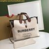 Replica Burberry The Monogram Leather Barrel Bag Black 2