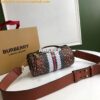 Replica Burberry The Monogram Leather Barrel Bag Rose beige