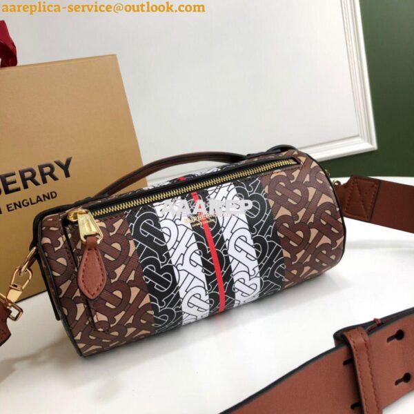 Replica Burberry The Monogram Stripe E-canvas Barrel Bag 80183301 Brid 5