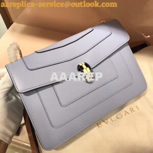 Replica Bvlgari Serpenti Forever Flap Cover Bag 284954 Baby Blue