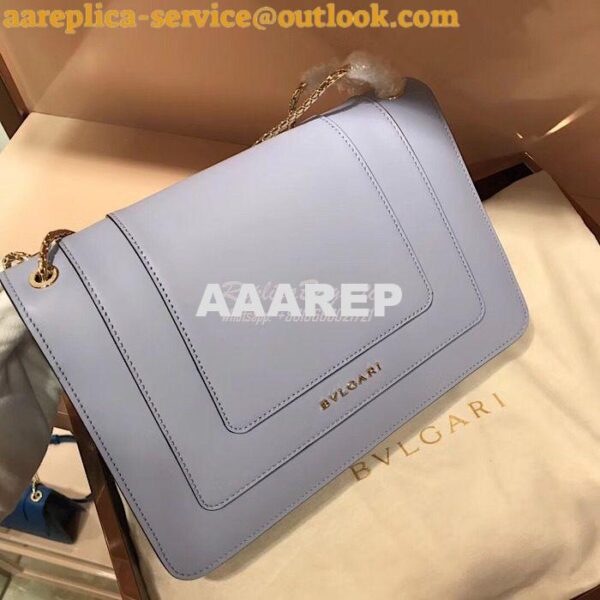 Replica Bvlgari Serpenti Forever Flap Cover Bag 284954 Baby Blue 8