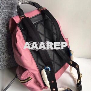 Replica Burberry The Rucksack backpack in pink Technical Nylon and Lea 2