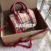 Replica Burberry The Rucksack backpack in pink Technical Nylon and Lea