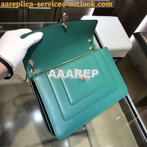 Replica Bvlgari Serpenti Forever Flap Cover Bag 284954 Green 8