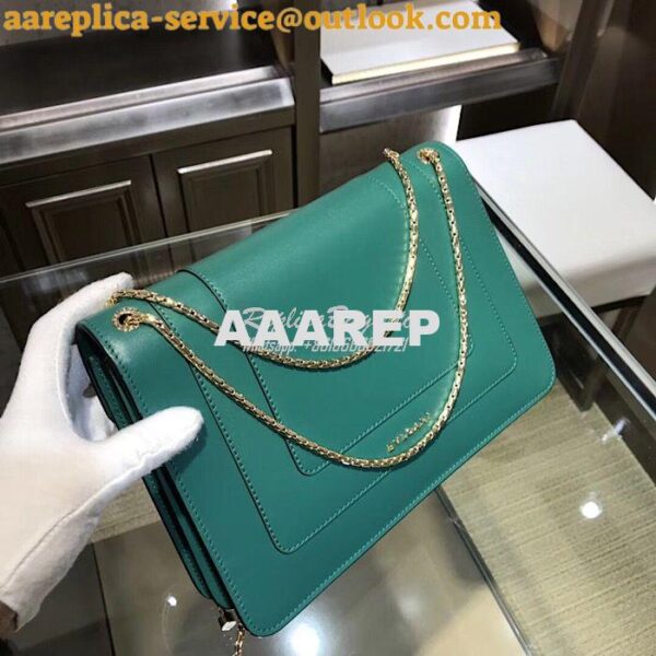 Replica Bvlgari Serpenti Forever Flap Cover Bag 284954 Green 9