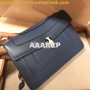 Replica Bvlgari Serpenti Forever Flap Cover Bag 284954 Indigo Tapaz