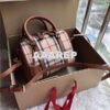 Replica Burberry The Small Banner in Leather and House Check Beige 2