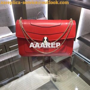 Replica Bvlgari Serpenti Forever Flap Cover Bag 284954 Red