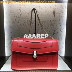 Replica Bvlgari Serpenti Forever Flap Cover Bag 284954 Red 2