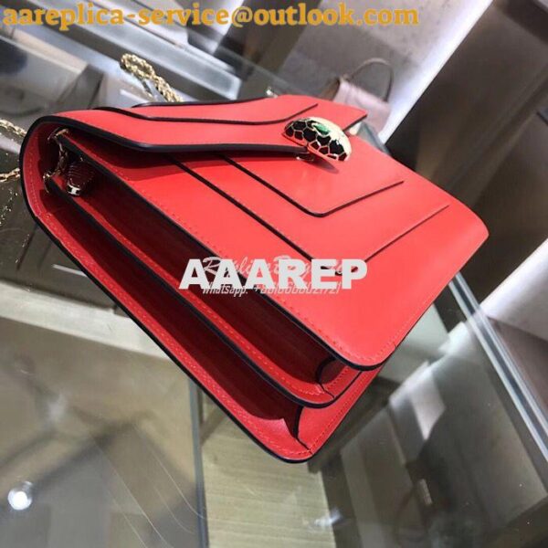 Replica Bvlgari Serpenti Forever Flap Cover Bag 284954 Red 8