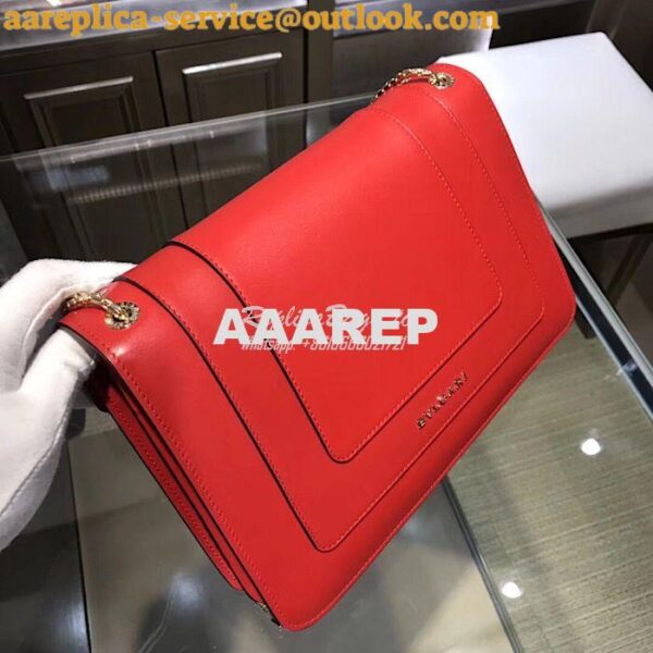 Replica Bvlgari Serpenti Forever Flap Cover Bag 284954 Red 12