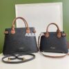 Replica Burberry The Small Banner in Leather and House Check Black