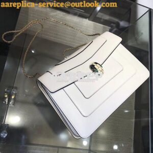 Replica Bvlgari Serpenti Forever Flap Cover Bag 284954 White 2