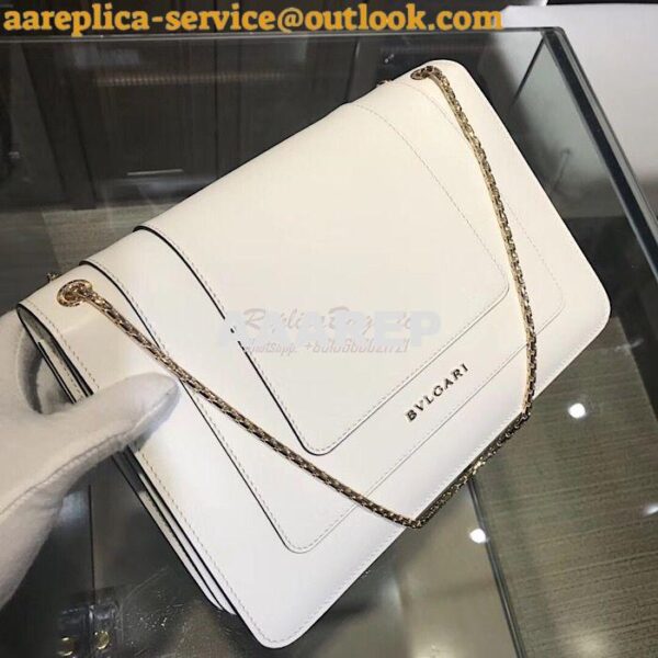 Replica Bvlgari Serpenti Forever Flap Cover Bag 284954 White 8