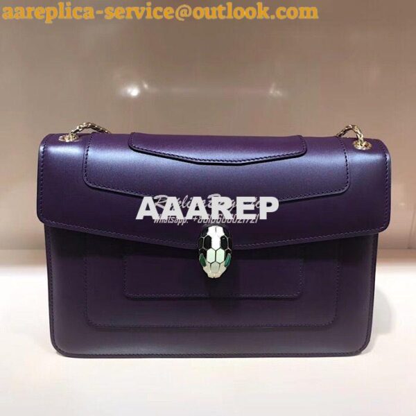 Replica Bvlgari Serpenti Forever Flap Cover Bag 284954 Wisteria Jade 4